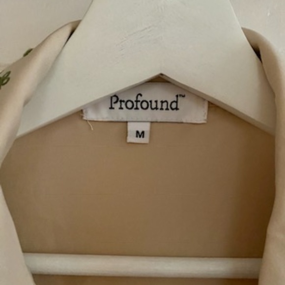 PROFOUND unisex floral embroidered shirt M - Picture 2 of 7